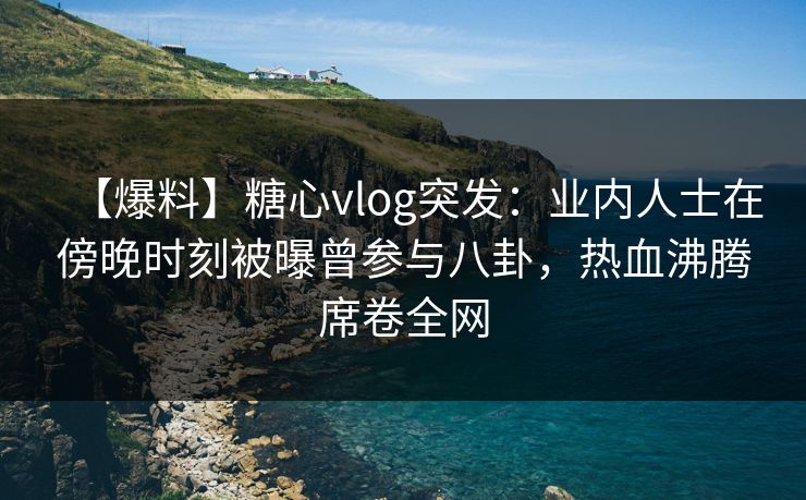【爆料】糖心vlog突发：业内人士在傍晚时刻被曝曾参与八卦，热血沸腾席卷全网  第1张